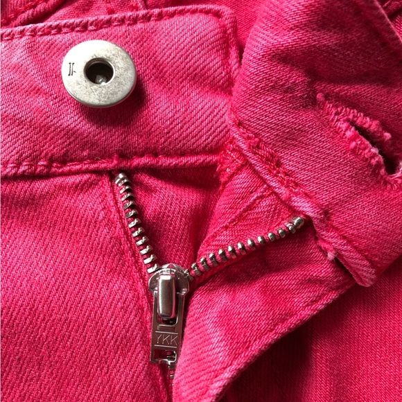 Anthropologie Pilcro and the Letterpress Mid-Rise Skinny Jean Shorts Hot Pink 28 - Picture 5 of 10
